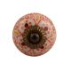 Orange Ceramic Floral Knob